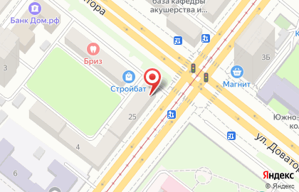 Магазин автозапчастей на улице Доватора на карте