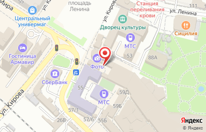 Магазин Четыре лапы на улице Кирова на карте