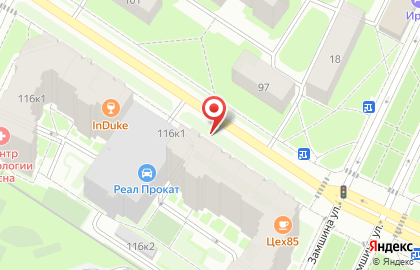 Автомойка на улице Металлистов 116А на карте