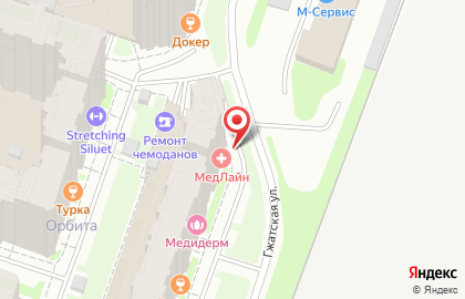 Медицинская клиника МедЛайн на метро Академическая на карте