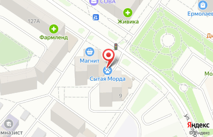 Ветеринарная клиника Сытая Морда на улице Валерии Гнаровской на карте
