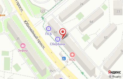 Банкомат СберБанк на Юбилейном проспекте, 60 в Химках на карте