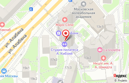 Студия пилатеса Александры Кибзий на метро Панфиловская на карте