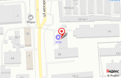 Торговая компания ЭТМ на Артиллерийской улице на карте