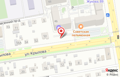 Фирменный магазин Саянский мясокомбинат на улице Крылова на карте