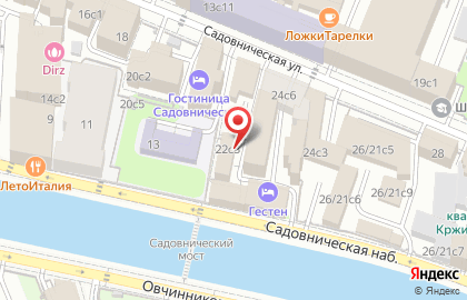 Московские кабельные сети на Садовнической набережной на карте