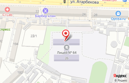 Спортивный клуб единоборств Барс в Прикубанском районе на карте