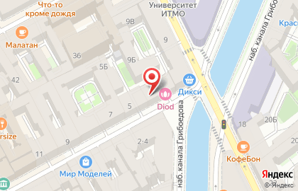 Книжная лавка Кот ученый в Адмиралтейском районе на карте