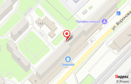 Улитка на улице Воронова на карте