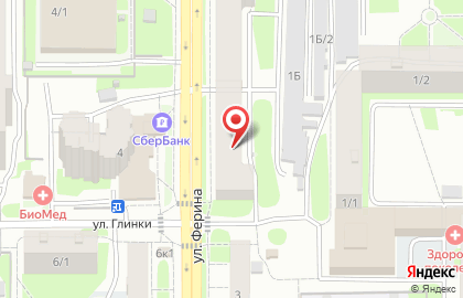 Лазур на улице Ферина на карте