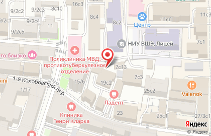 ООО Авангард в 1-м Колобовском переулке на карте