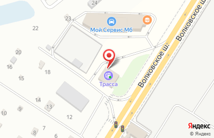Сеть АЗС Трасса на метро Медведково на карте