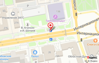 Сеть киосков быстрого питания РобинСдобин на Интернациональной улице, 17 киоск на карте