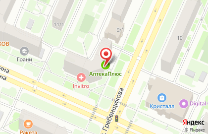 Аптека 54 плюс в Новосибирске на карте