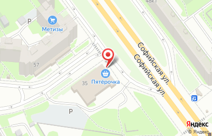 Супермаркет Пятёрочка на улице Турку на карте