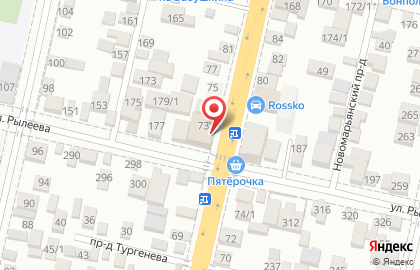 Банк Открытие на улице Тургенева на карте