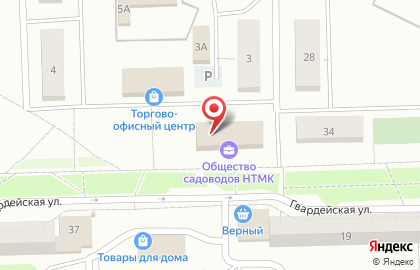 Сокора на Гвардейской улице на карте