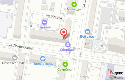 СберБанк России на улице Ломоносова на карте
