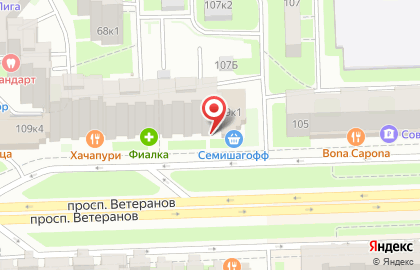 Магазин входных и межкомнатных дверей Двери Нева на проспекте Ветеранов на карте