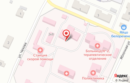 Городская больница №2 в Черновском районе на карте