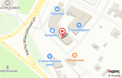 Магазин Бегемот на Ханты-Мансийской улице на карте