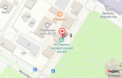 Историко-литературный музей г. Пушкина в Петродворцовом районе на карте