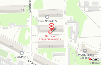 Городская детская клиническая больница №3 в Советском районе на карте