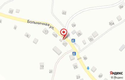Магазин продуктов на Больничной улице на карте