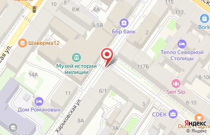 Муниципальное образование округ Лиговка-Ямская в Санкт-Петербурге на карте