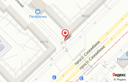 Магазин Мясной Двор на проспекте Сююмбике на карте