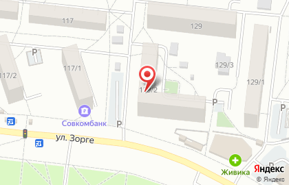 Бриз на улице Зорге на карте