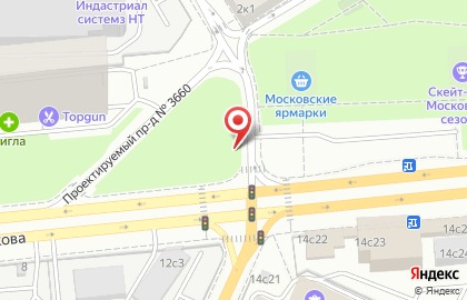 Автостоянка МГСА на проезде Серебрякова на карте