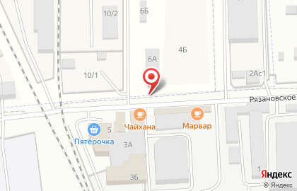 Киоск по продаже хлебобулочных изделий, г. Подольск на Рязановском шоссе на карте