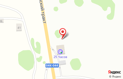 Автомойка 25 часов на Енисейском тракте, 2 на карте