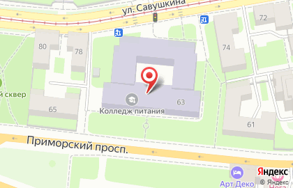 Санкт-Петербургский экономико-технологический колледж питания на карте