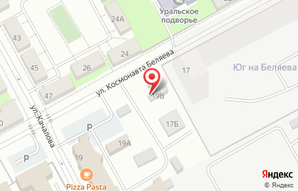 Запасное колесо на улице Космонавта Беляева на карте