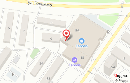 Гостиница Европа на улице Горького на карте