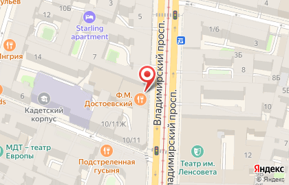 Банкомат МИнБанк на метро Достоевская на карте