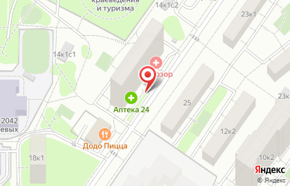 Киоск по продаже хлебобулочных изделий, район Зюзино на Одесской улице на карте
