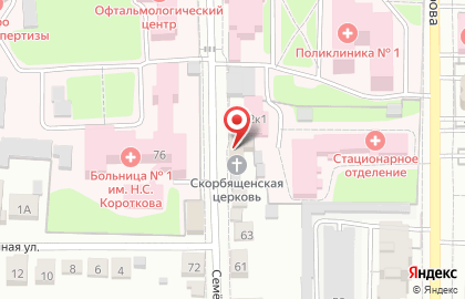 Храм во имя иконы Божией Матери Всех скорбящих Радость на Семёновской улице на карте