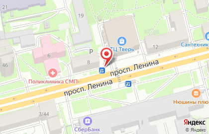 Киоск по продаже печатной продукции Тверьсоюзпечать+О на проспекте Ленина, 8 киоск на карте