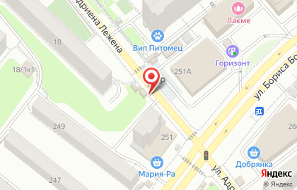 Дзержинский район Киоск по продаже фруктов и овощей на улице Адриена Лежена 18/1 на карте