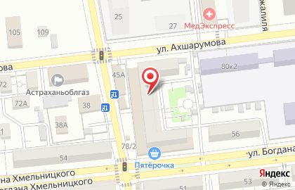Банкомат Московский Индустриальный банк в Астрахани на карте