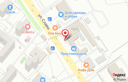 Киоск по ремонту обуви, Советский район на улице Славы на карте
