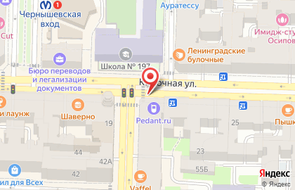 Сервисный центр Pedant на метро Чернышевская на карте