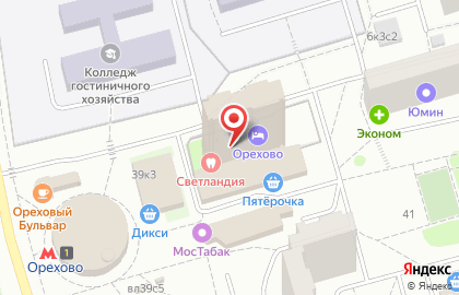 Апарт-отель Орехово в Шипиловском проезде, 39 к 2 на карте