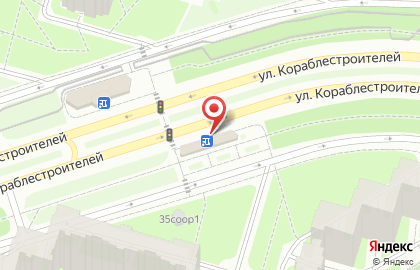 Магазин овощей и фруктов на ул. Кораблестроителей, 31 к1 лит А на карте