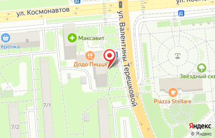 Плаза на улице Валентины Терешковой на карте