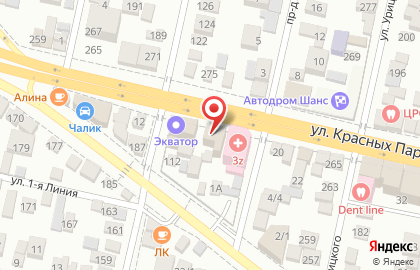 Офтальмологическая клиника Три-З на улице Красных Партизан на карте