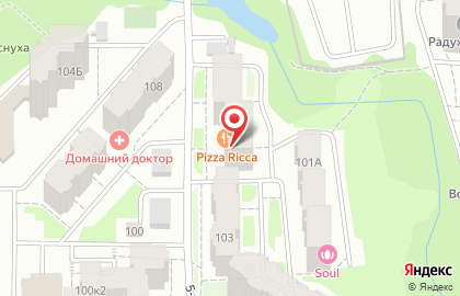Служба доставки пиццы Pizza Ricca на карте
